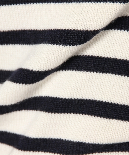 Drawer（ドゥロワー）の「Drawer AU カシミヤ9G ボーダー