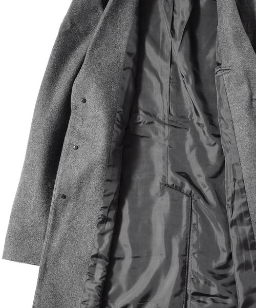 MinoriTY（マイノリティ）の「メルトンステンカラーコート（ステンカラーコート・メンズ・ブラック/グレー/ブラウン/ネイビー/キャメル/その他/その他1/ワイン/チャコール・S/M/L/LL）」の12枚目の写真