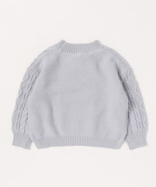 GLOBAL WORK（グローバルワーク）の「【キッズ】アラエルハイネックニットプルオーバー/821625（ニット/セーター・キッズ・ライトブルー/ブラック/ホワイト・XX-LARGE/X-LARGE/SMALL/LARGE/MEDIUM）」の4枚目の写真