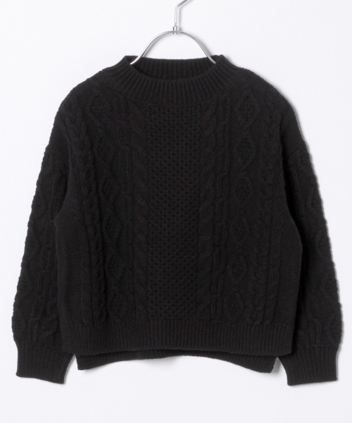 GLOBAL WORK（グローバルワーク）の「【キッズ】アラエルハイネックニットプルオーバー/821625（ニット/セーター・キッズ・ライトブルー/ブラック/ホワイト・XX-LARGE/X-LARGE/SMALL/LARGE/MEDIUM）」の2枚目の写真