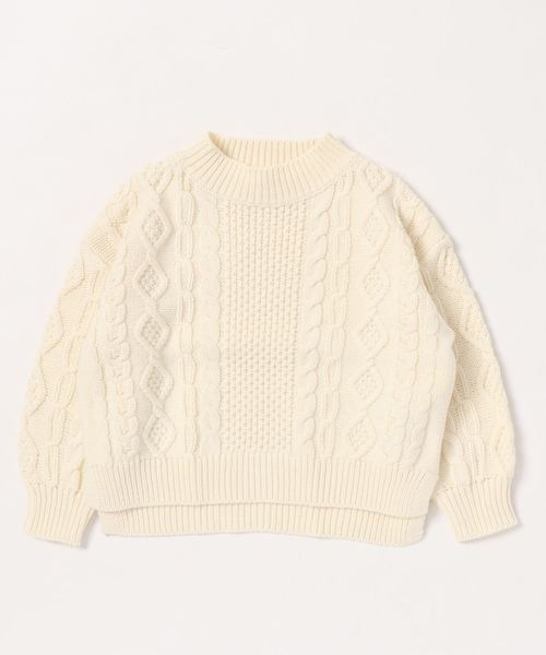 GLOBAL WORK（グローバルワーク）の「【キッズ】アラエルハイネックニットプルオーバー/821625（ニット/セーター・キッズ・ライトブルー/ブラック/ホワイト・XX-LARGE/X-LARGE/SMALL/LARGE/MEDIUM）」の13枚目の写真