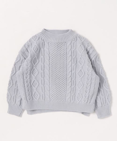 GLOBAL WORK（グローバルワーク）の「【キッズ】アラエルハイネックニットプルオーバー/821625（ニット/セーター・キッズ・ライトブルー/ブラック/ホワイト・XX-LARGE/X-LARGE/SMALL/LARGE/MEDIUM）」の5枚目の写真