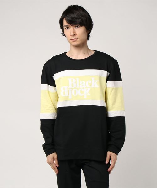 STYLEBLOCK（スタイルブロック）の「配色切り替えプリント入りクルーネックスウェットトレーナー（スウェット・メンズ・ホワイト/ブラック/ネイビー・L/LL/M）」の3枚目の写真