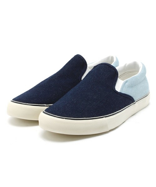 WEGO（ウィゴー）の「WEGO/スリッポンスニーカー（スニーカー・メンズ・ブラック/ネイビー/ブルー系その他/その他1/その他2・26/27）」の3枚目の写真