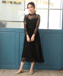 one after another NICE CLAUP | 【WEB STORE限定】セミオケージョンレースワンピース(ワンピース)