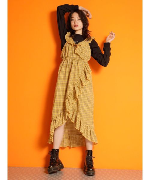 jouetie（ジュエティ）の「フリルキャミワンピース（ワンピース・レディース・レッド/イエロー/ブルー/ブラウン・MEDIUM）」の13枚目の写真