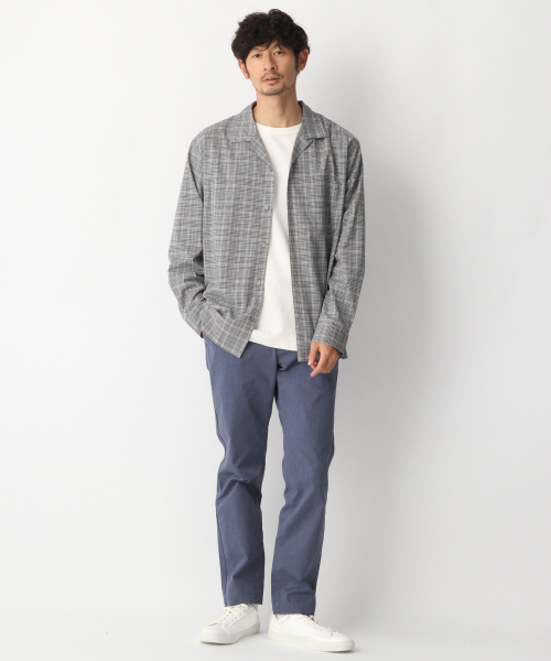 GLOBAL WORK（グローバルワーク）の「TRオープンカラーシャツ/818157（シャツ/ブラウス・メンズ・ブルー系その他7/グレー/ブラック・X-LARGE/SMALL/MEDIUM/LARGE）」の8枚目の写真