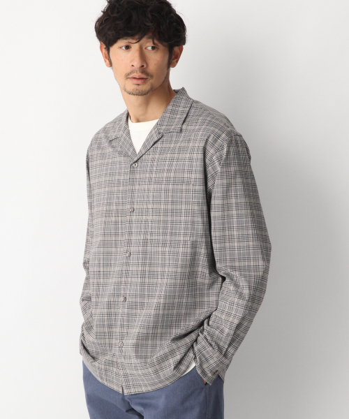 GLOBAL WORK（グローバルワーク）の「TRオープンカラーシャツ/818157（シャツ/ブラウス・メンズ・ブルー系その他7/グレー/ブラック・X-LARGE/SMALL/MEDIUM/LARGE）」の10枚目の写真