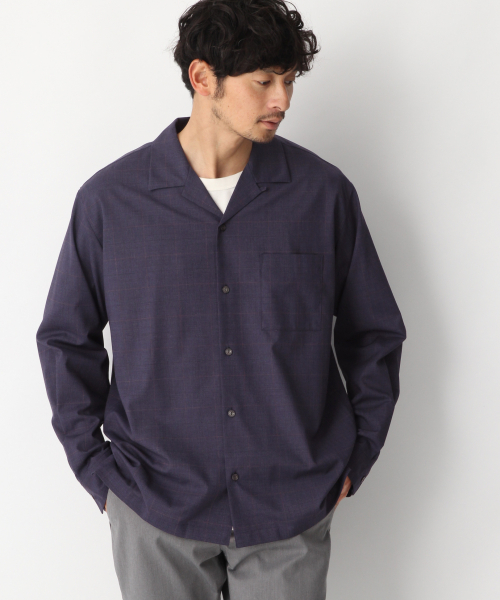 GLOBAL WORK（グローバルワーク）の「TRオープンカラーシャツ/818157（シャツ/ブラウス・メンズ・ブルー系その他7/グレー/ブラック・X-LARGE/SMALL/MEDIUM/LARGE）」の11枚目の写真