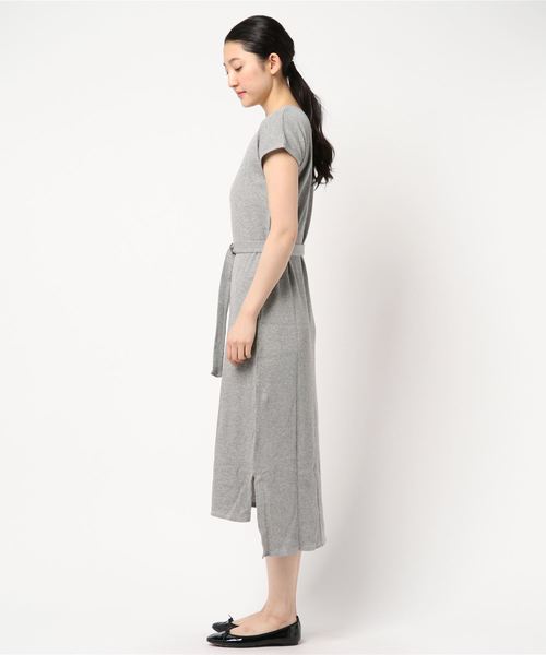 GeeRA(ジーラ)の「サーマル素材ベルト付ワンピース(ワンピース・レディース・カーキ/杢グレー/ブラック/ベージュ・LARGE/X-LARGE/MEDIUM/SMALL)」の6枚目の写真