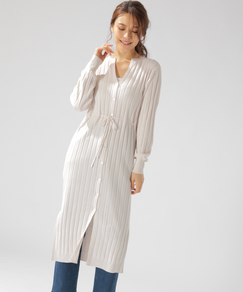 BAYFLOW（ベイフロー）の「スキッパーロングカーディガン（カーディガン/ボレロ・レディース・オフホワイト/カーキ/ブラック・FREE）」の6枚目の写真