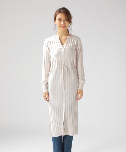 BAYFLOW（ベイフロー）の「スキッパーロングカーディガン（カーディガン/ボレロ・レディース・オフホワイト/カーキ/ブラック・FREE）」の13枚目の写真