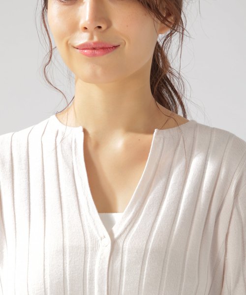 BAYFLOW（ベイフロー）の「スキッパーロングカーディガン（カーディガン/ボレロ・レディース・オフホワイト/カーキ/ブラック・FREE）」の16枚目の写真