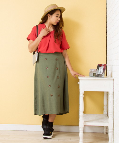 EVLOVE(イヴロヴ)の「ジョーゼットミニスタンド衿ブラウス(シャツ/ブラウス・レディース・ブラック/ネイビー/ピンク/ホワイト系その他・17号/15号)」の16枚目の写真