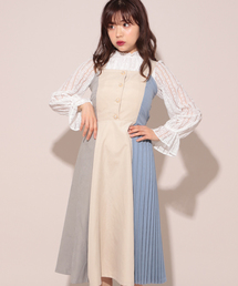 apres jour | 配色片プリーツジャンスカ【ZOZOTOWN限定アイテム】(ジャンパースカート)