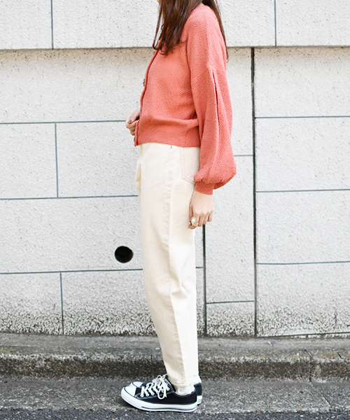 AMIE original ハイウエストテーパードデニム CATEGORY BOTTOMS | AMIE