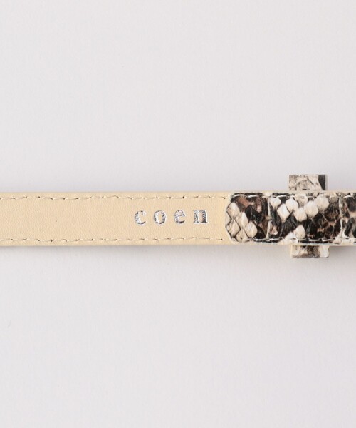 coen（コーエン）の「スネークパターンベルト（ベルト・レディース・その他1/ブラック・FREE）」の5枚目の写真