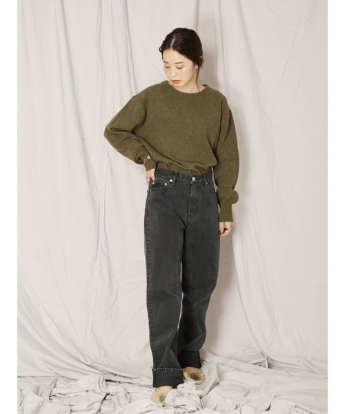 Ungrid（アングリッド）の「ウォッシャブルラムウールニット（ニット/セーター・レディース・オフホワイト/イエロー/パープル/ブラウン/カーキ・FREE）」の12枚目の写真