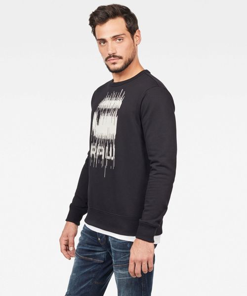 G-STAR(ジースター)の「Graphic 8 Round Neck Sweater(スウェット・メンズ・ダークブルー/ダークブラック・SMALL/MEDIUM/LARGE/X-LARGE/X-SMALL)」の3枚目の写真