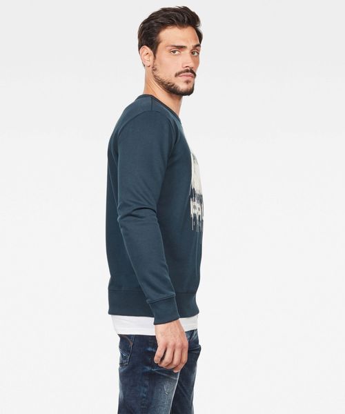 G-STAR(ジースター)の「Graphic 8 Round Neck Sweater(スウェット・メンズ・ダークブルー/ダークブラック・SMALL/MEDIUM/LARGE/X-LARGE/X-SMALL)」の6枚目の写真