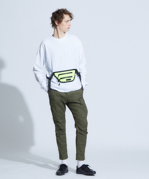 SUPERTHANKS（スーパーサンクス）の「【SUPERTHANKS】 ウエストバック　ロングTシャツ（Tシャツ/カットソー・メンズ・レッド/イエロー・3/2）」の12枚目の写真