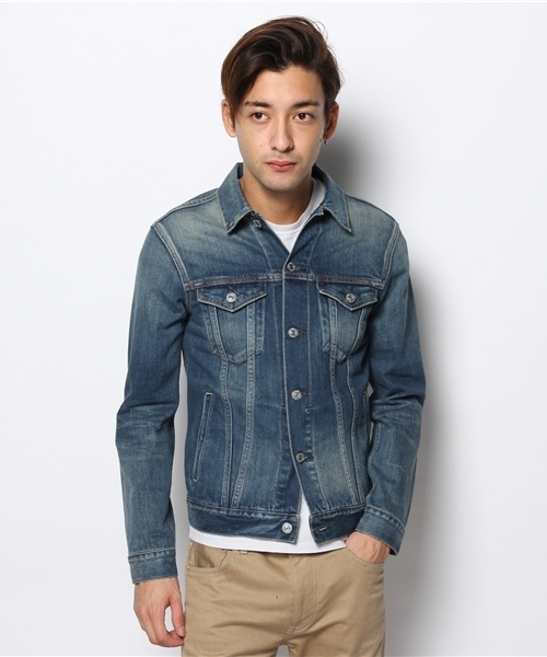 Denime（ドゥニーム）の「【MadeInJapan】PENCIL DENIM JKT USED mod/ストレッチデニムジャケット（デニムジャケット・メンズ・インディゴブルー・LARGE/SMALL/MEDIUM/X-LARGE）」の5枚目の写真