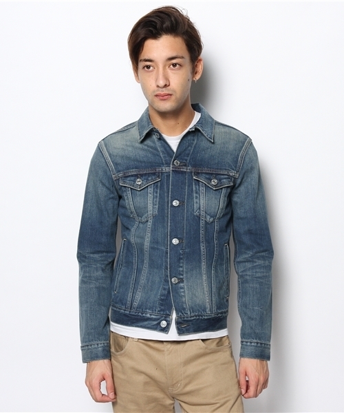 Denime（ドゥニーム）の「【MadeInJapan】PENCIL DENIM JKT USED mod/ストレッチデニムジャケット（デニムジャケット・メンズ・インディゴブルー・LARGE/SMALL/MEDIUM/X-LARGE）」の6枚目の写真