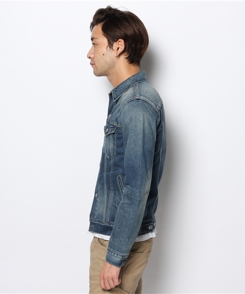 Denime（ドゥニーム）の「【MadeInJapan】PENCIL DENIM JKT USED mod/ストレッチデニムジャケット（デニムジャケット・メンズ・インディゴブルー・LARGE/SMALL/MEDIUM/X-LARGE）」の4枚目の写真