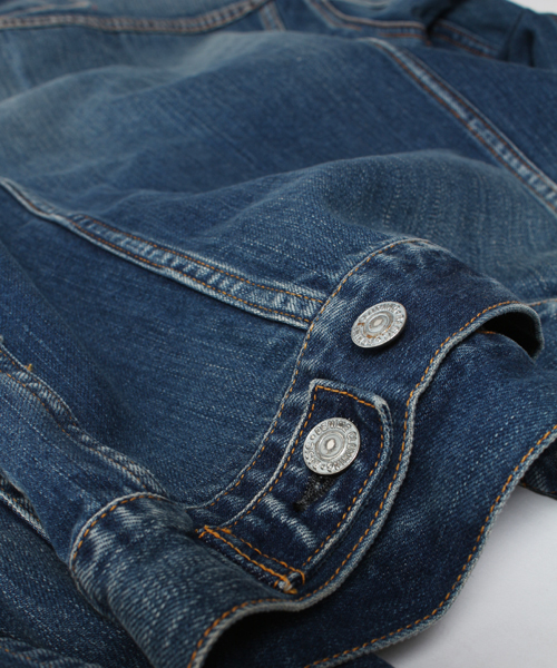 Denime（ドゥニーム）の「【MadeInJapan】PENCIL DENIM JKT USED mod/ストレッチデニムジャケット（デニムジャケット・メンズ・インディゴブルー・LARGE/SMALL/MEDIUM/X-LARGE）」の10枚目の写真