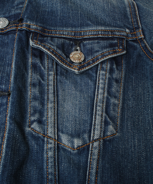 Denime（ドゥニーム）の「【MadeInJapan】PENCIL DENIM JKT USED mod/ストレッチデニムジャケット（デニムジャケット・メンズ・インディゴブルー・LARGE/SMALL/MEDIUM/X-LARGE）」の13枚目の写真