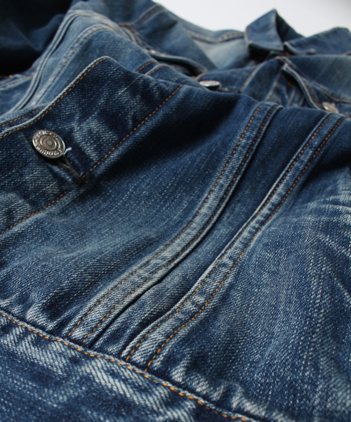 Denime（ドゥニーム）の「【MadeInJapan】PENCIL DENIM JKT USED mod/ストレッチデニムジャケット（デニムジャケット・メンズ・インディゴブルー・LARGE/SMALL/MEDIUM/X-LARGE）」の14枚目の写真