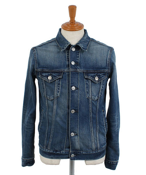 Denime（ドゥニーム）の「【MadeInJapan】PENCIL DENIM JKT USED mod/ストレッチデニムジャケット（デニムジャケット・メンズ・インディゴブルー・LARGE/SMALL/MEDIUM/X-LARGE）」の19枚目の写真