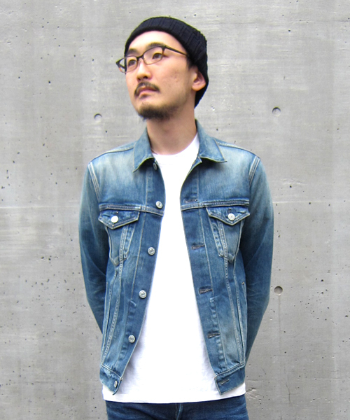 Denime（ドゥニーム）の「【MadeInJapan】PENCIL DENIM JKT USED mod/ストレッチデニムジャケット（デニムジャケット・メンズ・インディゴブルー・LARGE/SMALL/MEDIUM/X-LARGE）」の22枚目の写真