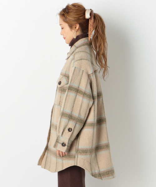 archives（アルシーヴ）の「ウール混中綿キルトチェックCPOジャケット（その他アウター・レディース・ベージュ/ブラウン・MEDIUM）」の5枚目の写真