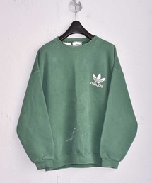 90s adidas デザインスウェット ヴィンテージ古着 古着 90s USA製 adidas トレフォイル 刺しゅう スウェット