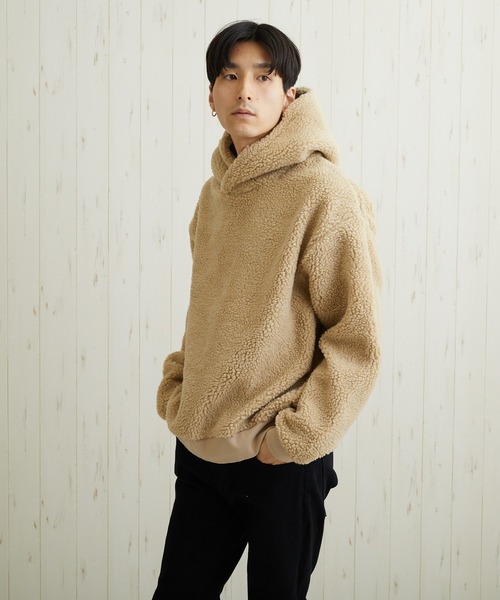 TONE SELECT WEAR(トーンセレクトウェア)の「BOA BIGプルパーカー(BL)(パーカー・レディース・ホワイト/ブラック/ベージュ/その他1/その他2/キャメル/ダークグリーン/ライトパープル/カーキ・MEDIUM/LARGE)」の13枚目の写真