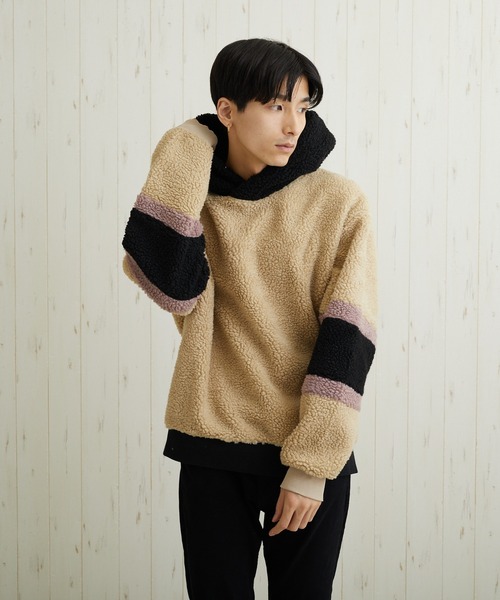 TONE SELECT WEAR(トーンセレクトウェア)の「BOA BIGプルパーカー(BL)(パーカー・レディース・ホワイト/ブラック/ベージュ/その他1/その他2/キャメル/ダークグリーン/ライトパープル/カーキ・MEDIUM/LARGE)」の12枚目の写真