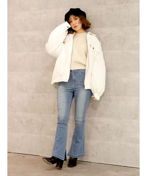「dazzlin」 ジップアップブルゾン FREE アイボリー レディース dazzlin 「dazzlin」 ジップアップブルゾン FREE アイボリー