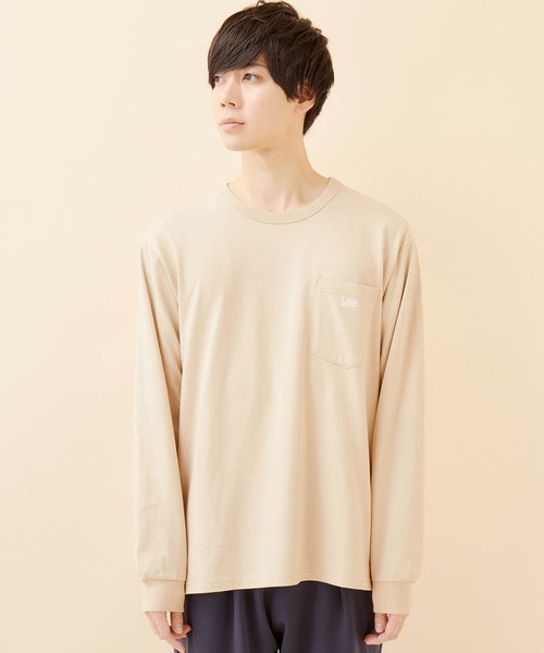 TENDERLOIN 長袖カットソー M ベージュ Lee/リー EMBROIDERY L/S TEE ロゴ刺繍長袖カットソー MONO-MART│MONO