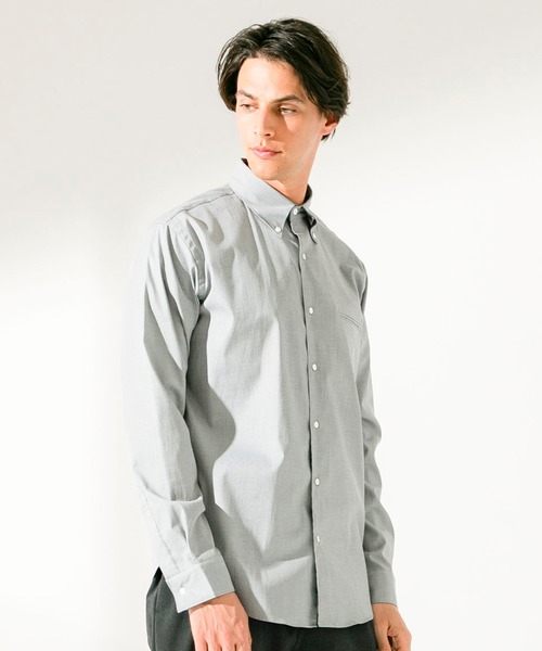 UNITED TOKYO（ユナイテッドトウキョウ）の「シャークスキンボタンダウンロングスリーブシャツ（シャツ/ブラウス・メンズ・オフホワイト/ベージュ/ネイビー/グリーン・1/2/3）」の22枚目の写真