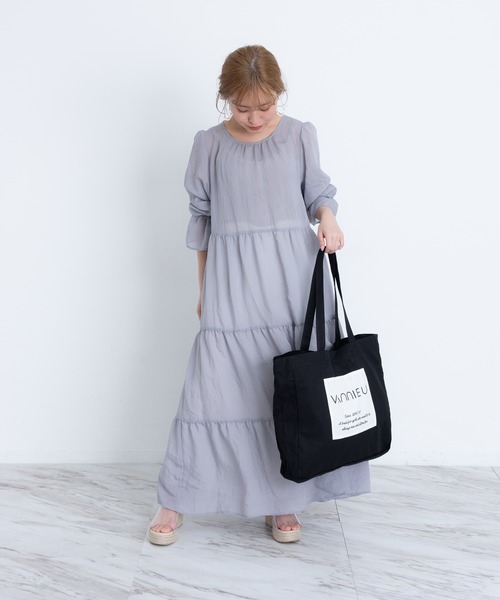 VANNIE U(ヴァニーユー)の「ロゴタグトートバッグ/エコバッグ(トートバッグ・レディース・ブラック/ベージュ/アイボリー・FREE)」の19枚目の写真