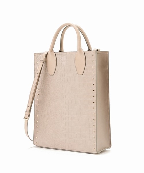 Casselini（キャセリーニ）の「Casselini（キャセリーニ）型押しクロコトート（トートバッグ・レディース・ベージュ/ブラック/ミント/ボルドー・FREE）」の9枚目の写真