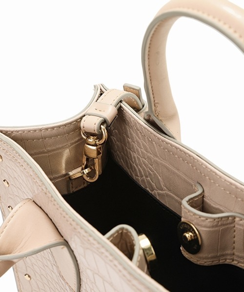 Casselini（キャセリーニ）の「Casselini（キャセリーニ）型押しクロコトート（トートバッグ・レディース・ベージュ/ブラック/ミント/ボルドー・FREE）」の14枚目の写真