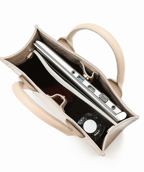 Casselini（キャセリーニ）の「Casselini（キャセリーニ）型押しクロコトート（トートバッグ・レディース・ベージュ/ブラック/ミント/ボルドー・FREE）」の18枚目の写真