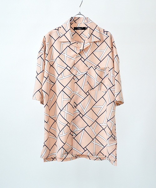 UP START（アップスタート）の「オプティカル総柄オーバーサイズシャツ（シャツ/ブラウス・メンズ・ホワイト系その他/ブラック系その他/ピンク系その他・MEDIUM/LARGE）」の10枚目の写真