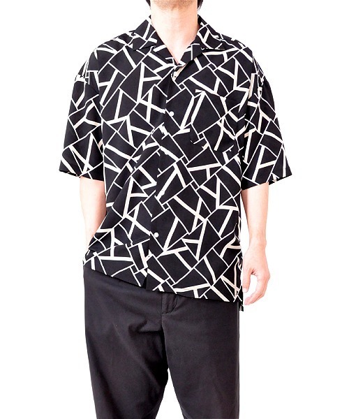 UP START（アップスタート）の「オプティカル総柄オーバーサイズシャツ（シャツ/ブラウス・メンズ・ホワイト系その他/ブラック系その他/ピンク系その他・MEDIUM/LARGE）」の17枚目の写真