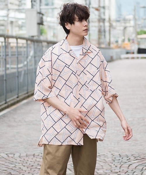 UP START（アップスタート）の「オプティカル総柄オーバーサイズシャツ（シャツ/ブラウス・メンズ・ホワイト系その他/ブラック系その他/ピンク系その他・MEDIUM/LARGE）」の21枚目の写真