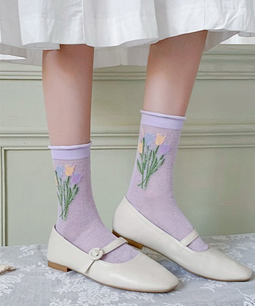 セール F D フラワーメッシュソックス ソックス 靴下 Fun Daily ファンアンドデイリー のファッション通販 Zozotown