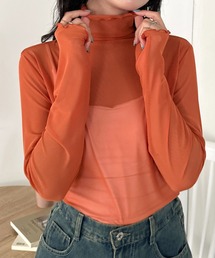 CLEA（クレア）の「メロウハイネックシアーインナートップス（Tシャツ/カットソー）」