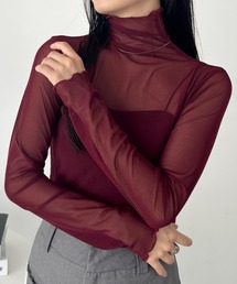 CLEA（クレア）の「メロウハイネックシアーインナートップス（Tシャツ/カットソー）」